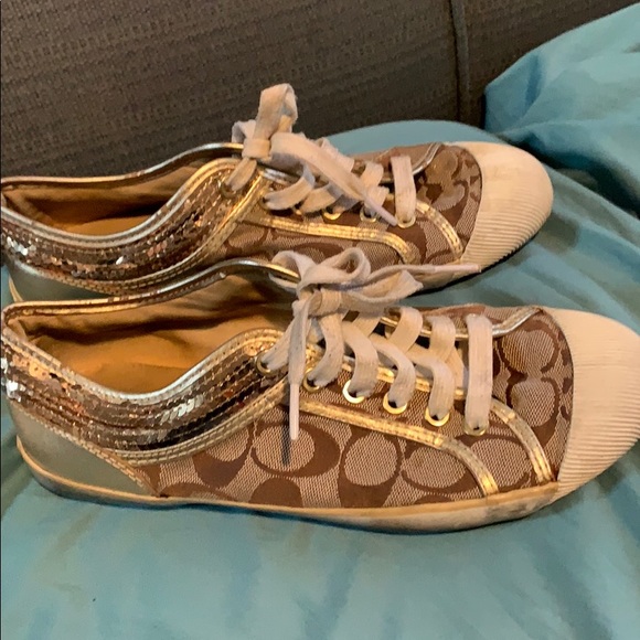 Coach Sneakers with Sequins! - Picture 2 of 6